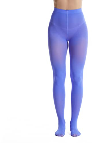 Frola Collants 40D pour femmes collants de balet pour femmes filles opaques couleur pure avec pied bas colorés,Très péri,L-XL