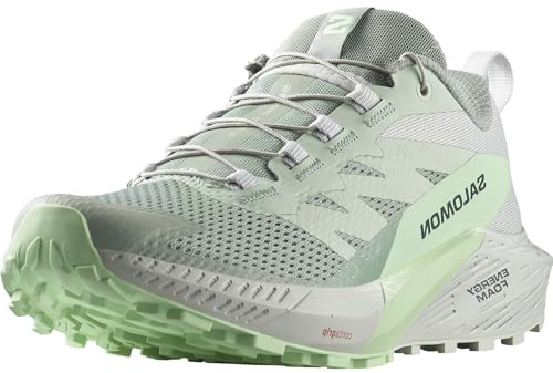 Salomon Sense Ride Damen Trail-Laufschuhe, Outdoor-bereit, Vielseitiger Grip, Leichtgewichtiger Schaft, Lily Pad, 38