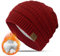 KEECOW Damen Beanie Mütze, Damen Cuffed Beanie Mütze Unisex Weiche Warme Strickmütze für Ski Sport Outdoor(Rot)