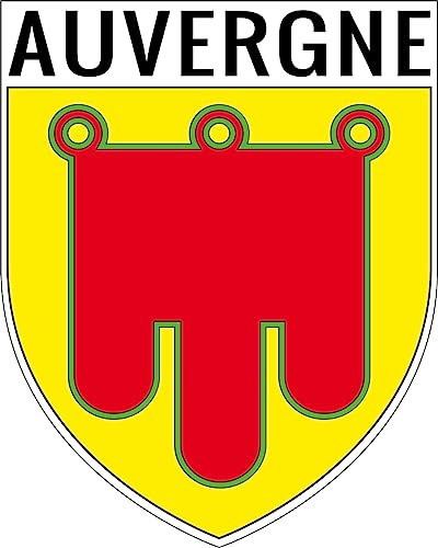 SAFIRMES 1 x Aufnäher, selbstklebend, 9 x 8 cm – Wappen der Auvergne