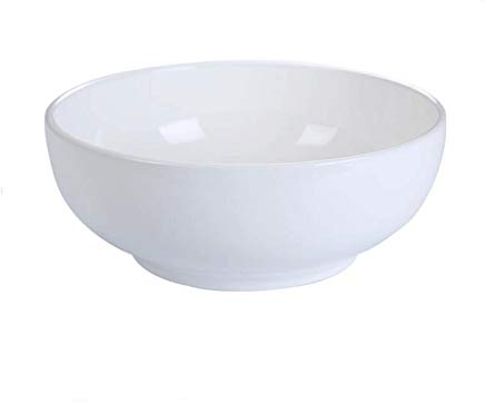 Ensembles d'assiettes et de bols Bol à riz blanc en céramique de grande capacité S/M/L Différentes tailles Bol à soupe Vaisselle de restaurant Bol à riz Bol à grains léger et durable Convient pour fo