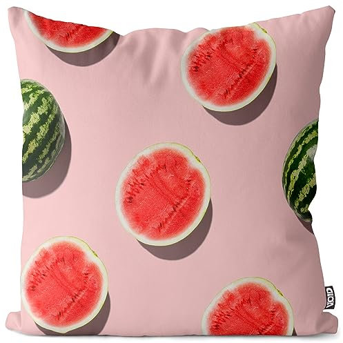 VOID Melone Obst Sommer Party Kissenbezug Kissenhülle Dekoration wasserfest Outdoor Garten Kissen bezug deko, Kissen Größe:40 x 40 cm