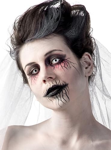 Hochwertiges Halloween Make-up Set - Geisterbraut - Verkleidung Schminke - Karneval & Motto-Party