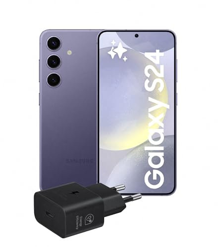 Samsung Galaxy S24 Smartphone AI, Caricatore incluso, Display 6.2'' FHD+ Dynamic AMOLED 2X, Fotocamera 50MP, RAM 8GB, 128GB, 4.000 mAh, Cobalt Violet [Versione italiana]