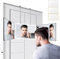 Vanexiss 3 Way Mirror with Lights,360 Mirror with 3 Color Light - Rechargeable - Foldable,Haircut mirror with Height Retractable Hook for Self Styling and Barbering Makeup Shaving