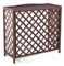 Copertura Condizionatore Esterno Mobile Copri Condizionatore Da Esterno Legno Copertura Per Pompa Di Calore, Uso Interno Ed Esterno, Colore Carbonizzato ( Color : Carbonized color , Size : 80*30*70cm