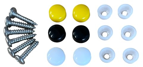 Number Plate Registration Fixing Kit - Screws And Caps