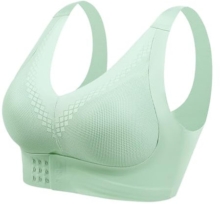 MOONBADI Sport BH starker Halt Grün Damen Sport BH Ohne Bügel Bustier Klassische Bequem Stretch Bra Mittle Halt Gepolstert Wohlfühl BH super Push up BH 90C