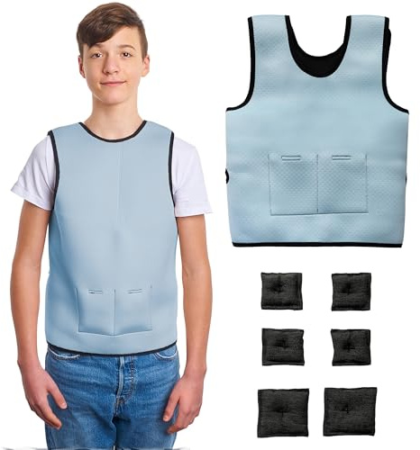 Gewichtsweste Kinder | Weighted West als ADHS und Autismus Hilfsmittel | Autismus-Sensorik-Kleidung | Apassbar Weight Vest für Kinder | Weste Jungen und Mädchen