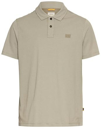 camel active Herren Kurzarm Poloshirt aus Reiner Baumwolle Grün, Menswear-M
