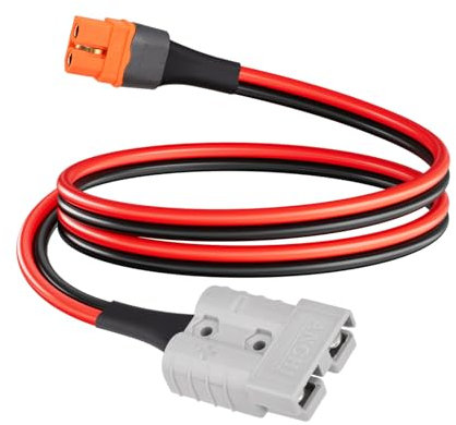 ELFCULB Anderson auf XT60i Kabel, 10AWG Anderson Stecker 50A auf XT60i Buchse Kabel für Solargenerator Wohnwagen Wohnmobil (60cm)