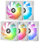 Thermalright TL-C12CW-S X5 CPU Air Fan 120mm ARGB Case Cooler, PWM Silent Computer Fan with S-FDB Bearing, up to 1550RPM Speed PC Cooling,5-Packs,White