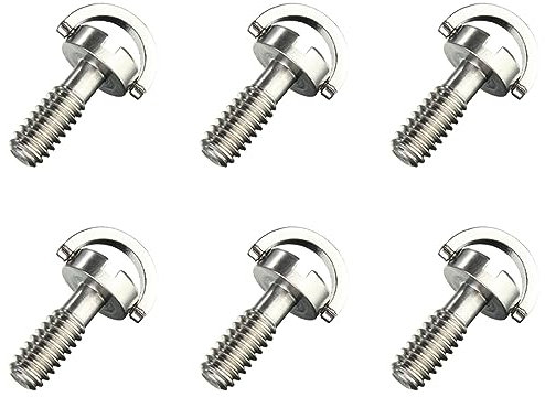 Lckiioy 6X Long 1/4 de Vis en Bague-D en Acier Inoxydable Argent pour Trepied QR Plaque de L'Appareil Photo
