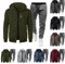Hoodie Herren Anzug Oversize Trainingsanzug Langarm Jogginganzug Mode Tracksuit Warm Sportanzug Pullover Sporthose Set Streetwear Black Friday 2024 Angebote(1-Army Green,XL)