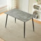 Homcasa Grau Esstisch Küchentisch Wohnzimmertisch Holztisch für Büro Küche 120x70 cm für 4-6 Personen Stahlbeine Beton-Optik
