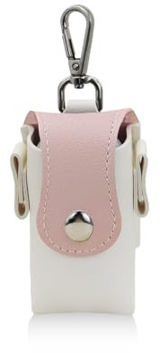 AfitLulu Petit sac de golf pour homme et femme, en cuir synthétique, ultra léger, avec crochet à clip, pour 2 balles de golf, portable, léger, avec fermeture magnétique (rose)