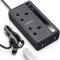 Amacam 300W Power Inverter - 12V/24V to 240V AC | 2 UK Sockets + 2 USB-A & 2 USB-C | Portable Power for Cars, Camping, Caravans & Emergency Backup
