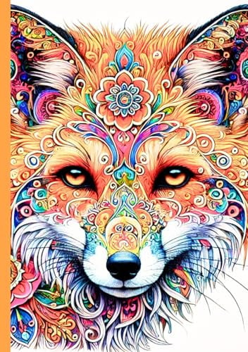 Tierische Inspiration: Gepunktetes A5 Notizbuch mit 200 Seiten im Mandala-Design Fuchs