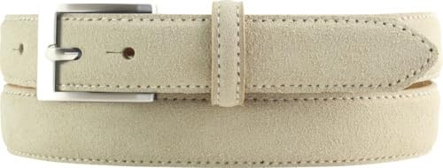 BELTINGER Gürtel aus Veloursleder 2,5 cm | Velour-Ledergürtel für Herren und Damen 25mm | Wildleder-Gürtel mit runder Gürtelschließe