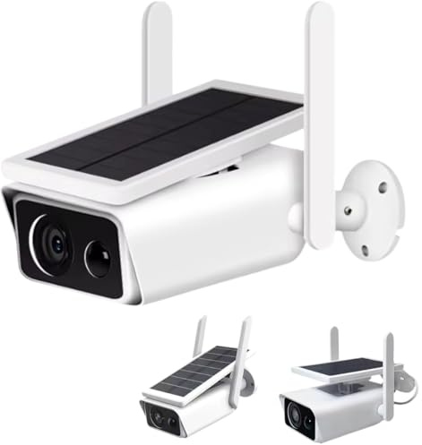 DE ROSA SHOP Telecamera WiFi Esterno con Pannello Solare 2MPX, Visione Notturna Infrarossi, Rilevamento Movimento, Audio Bidirezionale, Sicurezza IP con App iCSee e Supporto SD