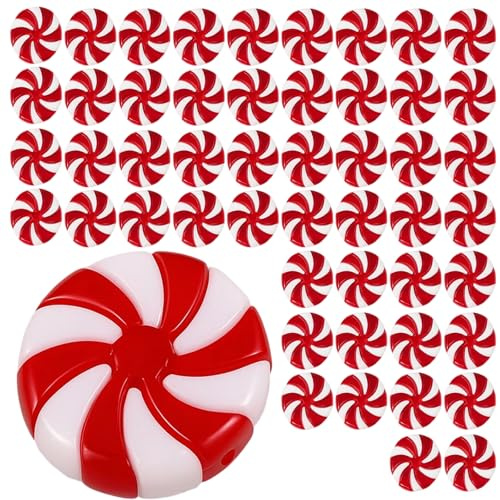 50 Pcs Christmas Candy Canes Decorations, Mini Candy Canes for Christmas Tree, Holiday Party Decor