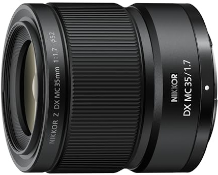 Nikon NIKKOR Z DX MC 35mm f/1.7, Obiettivo Macro a Focale Fissa per Mirrorless Nikon Z DX, Apertura luminosa, Effetto Bokeh, Messa a Fuoco Ravvicinata 16 cm, Leggero, Nero [Nital Card: 4 Anni]