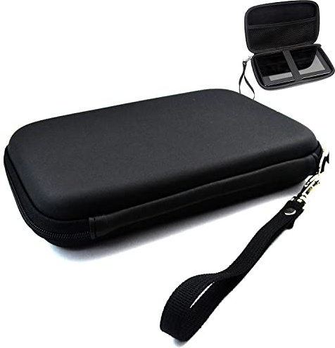 QFDSHOPCO GPS Navi Tasche 7 Zoll GPS Tragetasche Schutztasche Hülle Kompatibel mit Garmin Drivesmart 61 65 66 76 Dezl Otr 710 720 770 780 Nuvi 2789LMT 2797lmt Tomtom 7 Navigationsgeräte Schwarz