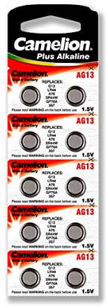 100x AG13 LR44 KNOPFZELLEN A76 357 GP76A SR44W CAMELION