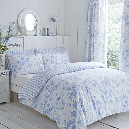 Charlotte Thomas Amelie Blue Floral Duvet Cover King Sized Bedding Set