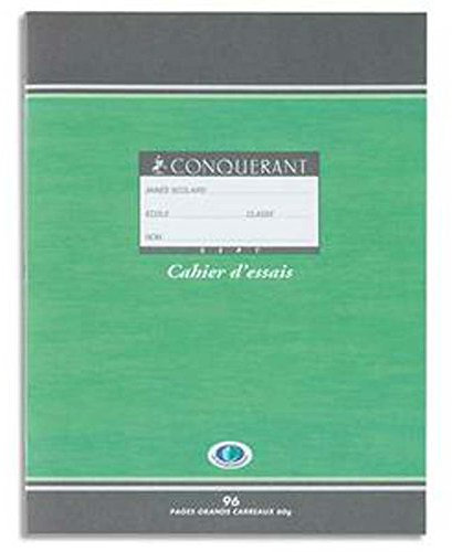 Lot de 20 Cahiers de brouillon 17 x 22 cm, 96 pages, grands carreaux, papier 56g