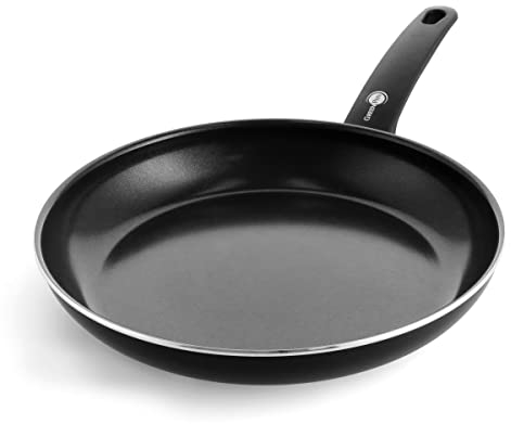 GreenPan Cambridge Poêle à frire antiadhésive en céramique saine de 30 cm, sans PFAS, pour induction, pour lave-vaisselle, pour four, noire