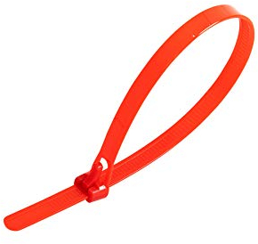 Gocableties 100 Pack of 250mm x 7.6mm Reusable Cable Ties, Heavy Duty Red Releasable Cable Ties, 10 Premium Tie Wraps, Strong Nylon Zip Ties