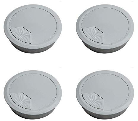 Cable Grommet Ø 60mm Light Grey Outlet Desk Tidy Insert Plastic Cable Organiser Set of 4