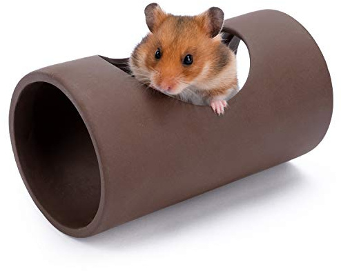 Niteangel Keramik Hamster Tunnel & Röhren Versteck - für Zwergrobo Syrische Hamster Mäuse Ratten oder andere Kleintiere (Tunnel - Groß)