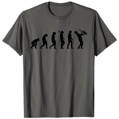 Idée cadeau Saxophoniste Evolution Instrument de musique T-Shirt