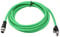 HangTon M12 4 Pin D-Coded Male to RJ45 Cat5e Shielded Cable for Industrial Ethernet Network PROFINET Sensor Machine Automation Control (green, 1m)
