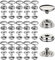 BetterJonny Druckknopf-Set, 15 mm, robuster Canvas-Druckknopf, Edelstahl, für Bootstasche, Leder, Basteln, 240 Stück