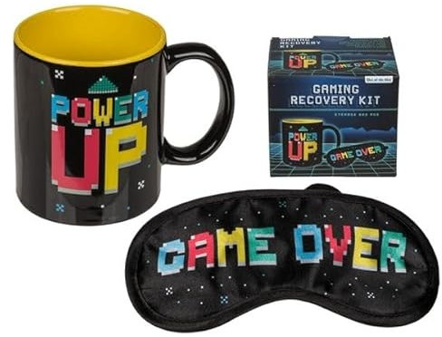 Coffret mug pour gamer et masque de nuit Tasse game over