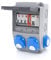 ELS Elektrotechnika Baustromverteiler Wandverteiler mit FI Schalter und Zähler Schuko 4x230V + Leitungsschutzschalter 3x LS und Fehlerstromschutzschalter FI 40/2/0.03AFI + MID Stromzähler Verdrahtet