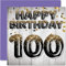Geburtstagskarte zum 100. Geburtstag für Männer – schwarze und goldene Glitzerballons – Happy Karten für 100 Jahre alten Mann Papa Großvater Opa Gran 145 mm 1 Hundert Hundert Grußkarten Geschenk