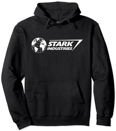 Marvel Iron Man Stark Industries Logo White Pullover Hoodie