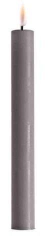 Deluxe Homeart Grauer Stabkerze 2 Stck. D2,2 cm x 24 cm, Unparfümiert, Kerze