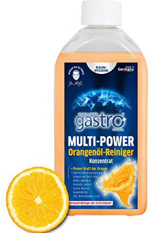 Schillings gastro Global Orangenölreiniger Küchen- und Haushaltsreiniger Orangenreiniger Konzentrat - 500ml Reinigungsmittel mit Sprühflasche