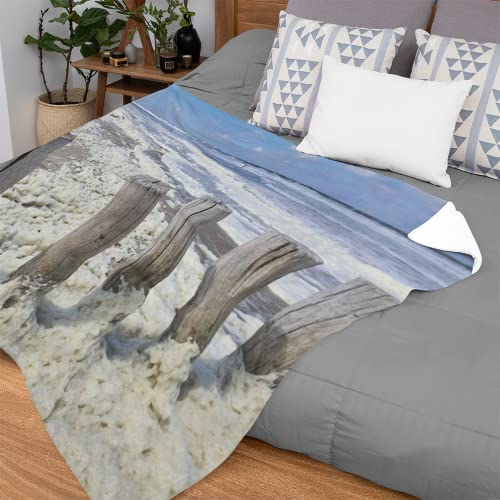 Ulticool - Decke - Strand Küste Niederlande - Weicher Flanell - Fleece für Wärme - 200x150 cm - Plaid - Accessoires - Dekoration Wohnzimmer Schlafzimmer