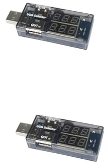 TEHAUX 2 Stück Usb Voltage Current Multimeter Usb Messgerät Mit Lcd Für Spannung Strom Und Kapazität Ladegerät-Tester Für Handy-Ladegeräte Und U-Disk Tragbar
