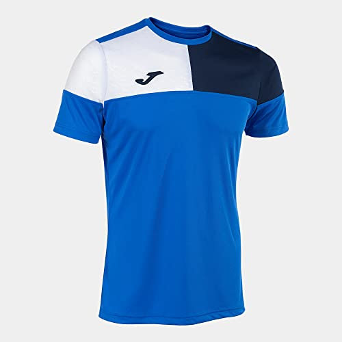 Joma Kurzarmshirt Mann Crew V königsblau Marineblau Weiss