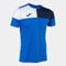 Joma Kurzarmshirt Mann Crew V königsblau Marineblau Weiss