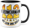 Feuerwehrmann Tasse 112 Geschenkidee Kaffeetasse mit Spruch Geschenk für Freiwillig Feuerwehr Kaffeebecher Feuerwehrauto Becher (Weiß & Schwarz)