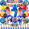 Kindergeburtstag Deko 7 jahre, 44 Stück Geburtstag Party Set Luftballon Geburtstag Kinder Geburtstag Deko mit Tortendeko,Happy Birthday Banner, Folien Luftballons für Mädchen Junge