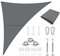 LOVE STORY Voile d'Ombrage Imperméable 3x3x4.25m Triangulaire avec kit de Fixation, Oxford Toile Ombrage Une Protection des Rayons 95% UV pour Extérieur Jardin Terrass Balcon, Anthracite